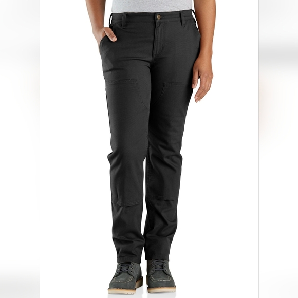 Carhartt Women's Rugged Flex Canvas Double Front Work Pants Size 12 or 14 Short - Picture 16 of 17